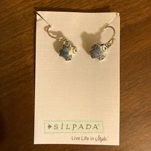Silpada Sterling Little Prayer Cross Earrings